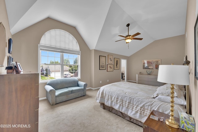 12 Diane Dr, Brick, NJ 08724 - bedroom with vaulted ceiling, carpet floors, and a ceiling fan