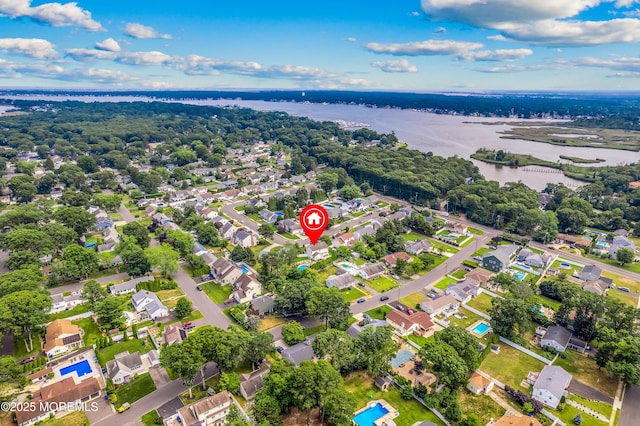 12 Diane Dr, Brick, NJ 08724 - aerial view of property's location featuring a nearby body of water and nearby suburban area