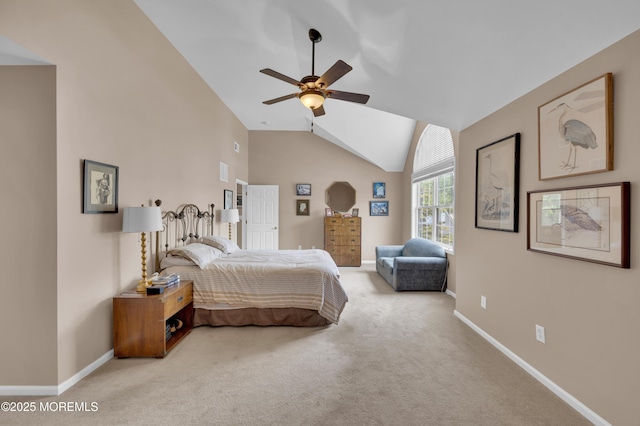 12 Diane Dr, Brick, NJ 08724 - carpeted bedroom featuring lofted ceiling and a ceiling fan
