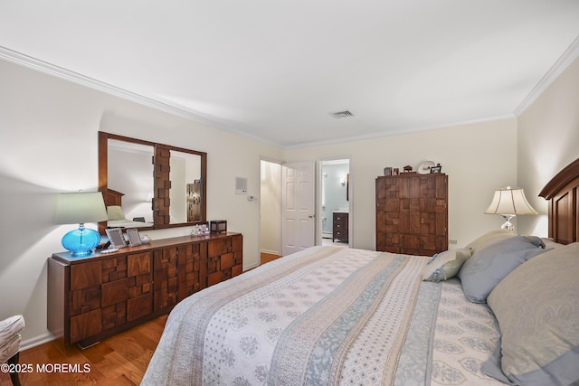 6 Stoecker Rd, Holmdel, NJ 07733 - bedroom with wood finished floors and crown molding