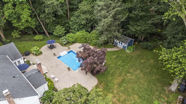 6 Stoecker Rd, Holmdel, NJ 07733 - aerial view of property and surrounding area with a pool area