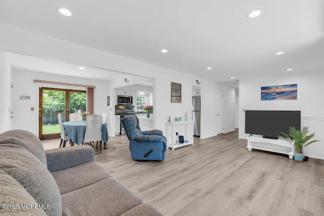 455 Drum Point Rd, Brick, NJ 08723 - living area with recessed lighting and light wood-style floors
