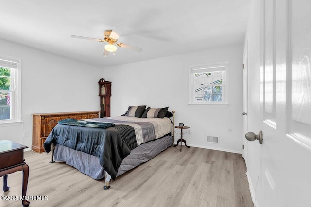 455 Drum Point Rd, Brick, NJ 08723 - bedroom with wood finished floors and ceiling fan