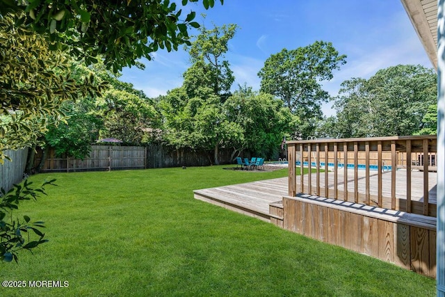 455 Drum Point Rd, Brick, NJ 08723 - fenced backyard with a deck