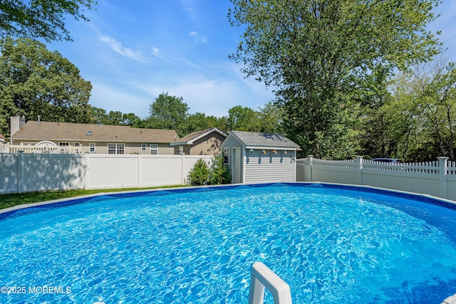 414 Riverview Rd, Forked River, NJ 08731 - view of pool featuring a fenced backyard and an outdoor structure