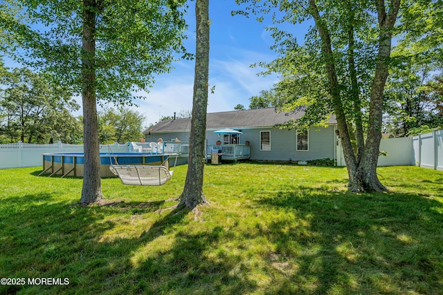 414 Riverview Rd, Forked River, NJ 08731 - fenced backyard featuring a wooden deck