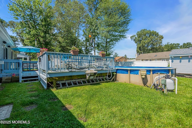 414 Riverview Rd, Forked River, NJ 08731 - view of yard featuring a deck