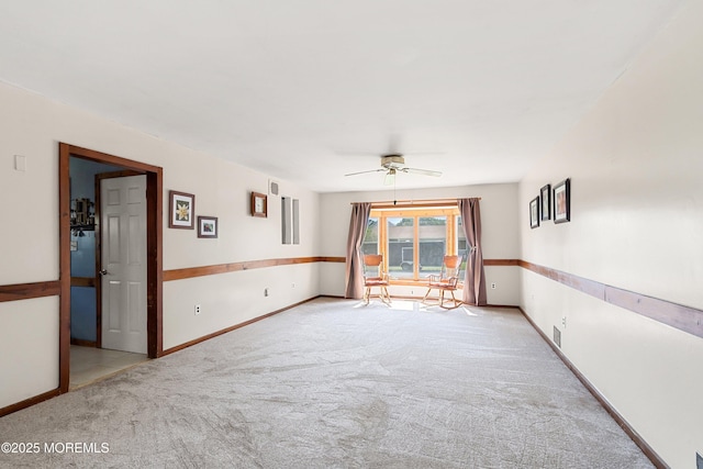 343 Clifton Ave, Bayville, NJ 08721 - carpeted empty room with ceiling fan and baseboards