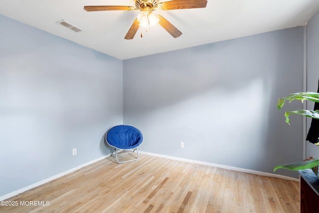 343 Clifton Ave, Bayville, NJ 08721 - unfurnished room with wood finished floors and a ceiling fan