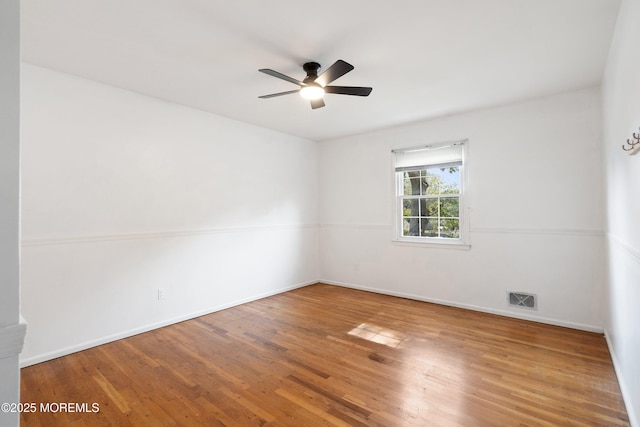 343 Clifton Ave, Bayville, NJ 08721 - empty room with a ceiling fan and wood finished floors