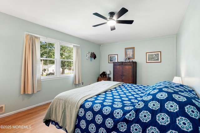 343 Clifton Ave, Bayville, NJ 08721 - bedroom featuring wood finished floors and ceiling fan