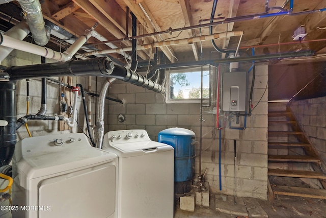 343 Clifton Ave, Bayville, NJ 08721 - laundry room with washer and dryer and tankless water heater