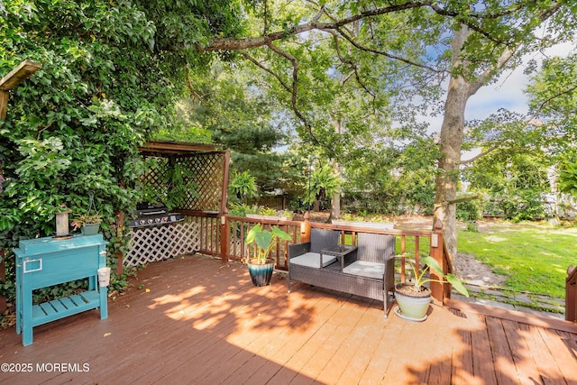 343 Clifton Ave, Bayville, NJ 08721 - wooden terrace featuring area for grilling