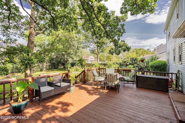 343 Clifton Ave, Bayville, NJ 08721 - wooden terrace featuring outdoor dining area