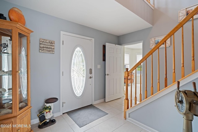 164 Morris Blvd, Beach Haven West, NJ 08050 - foyer entrance featuring stairs and light tile patterned flooring