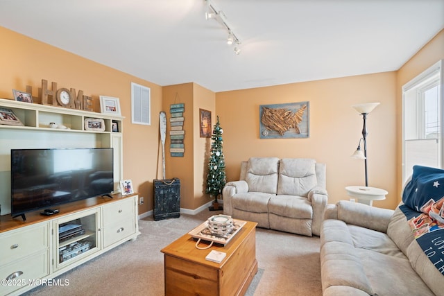 164 Morris Blvd, Beach Haven West, NJ 08050 - living room featuring light colored carpet and track lighting