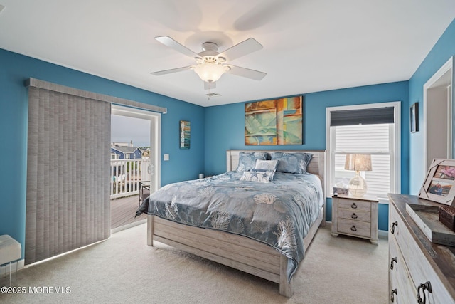 164 Morris Blvd, Beach Haven West, NJ 08050 - bedroom with multiple windows, light carpet, and ceiling fan