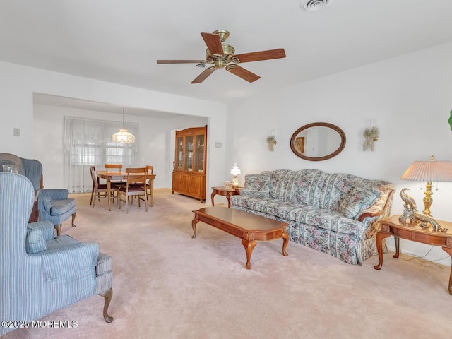 136 Georgetown Rd, Toms River, NJ 08757 - living area with carpet flooring and a ceiling fan