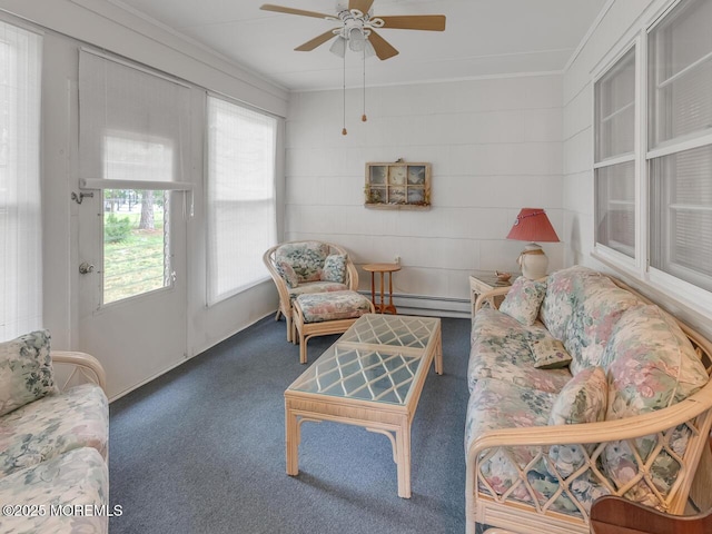 136 Georgetown Rd, Toms River, NJ 08757 - sunroom with a baseboard heating unit