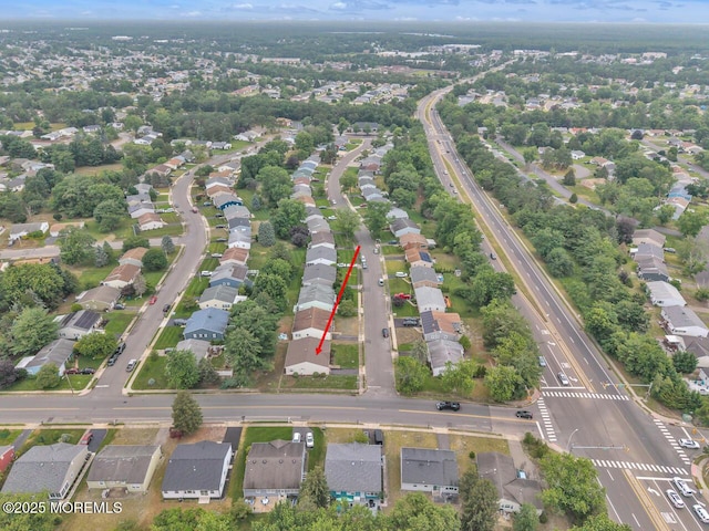 136 Georgetown Rd, Toms River, NJ 08757 - aerial view of property and surrounding area with nearby suburban area and a highway