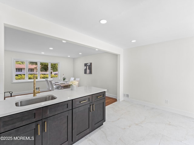 37 Bryant Dr, Jackson, NJ 08527 - kitchen featuring light marble finish floors, light countertops, and recessed lighting