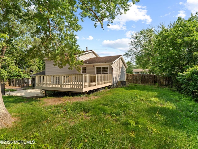37 Bryant Dr, Jackson, NJ 08527 - rear view of property featuring a fenced backyard and a deck
