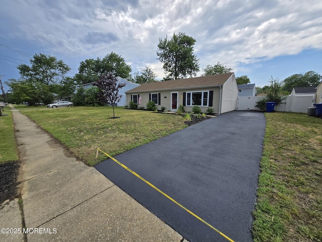 1236 Bewick St, Toms River, NJ 08753 - ranch-style house with asphalt driveway and a gate