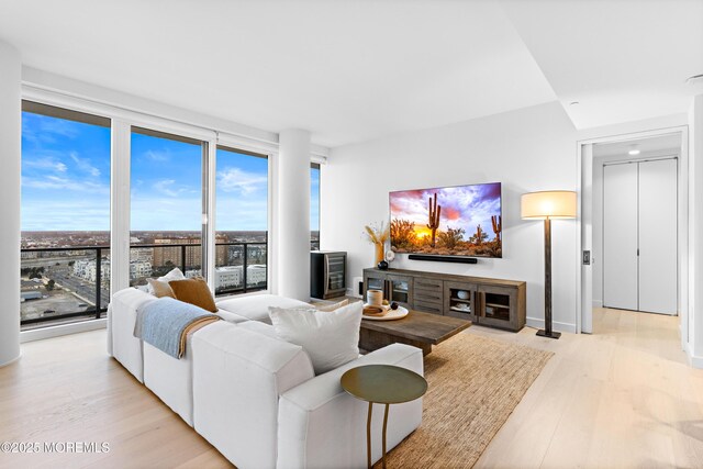 1101 Ocean Ave Unit 1404, Asbury Park, NJ 07712 - living room with light wood-style flooring