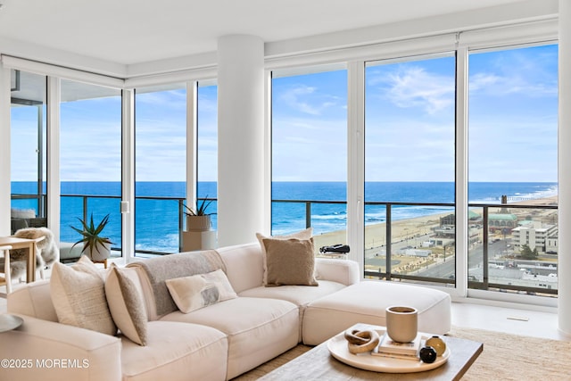 1101 Ocean Ave Unit 1404, Asbury Park, NJ 07712 - living room with a water view