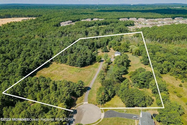 9 Tracy Pl, Jackson, NJ 08527 - view of property location with a forest and property parcel outlined