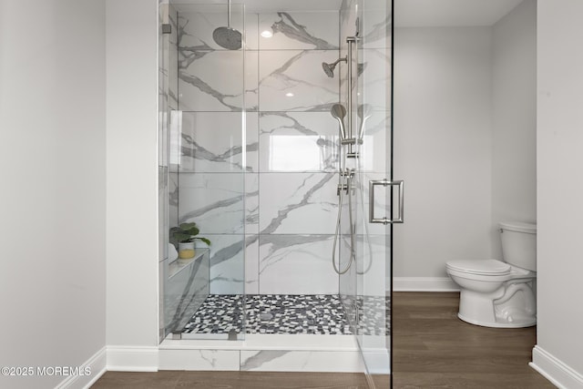 56 Gregg Dr, Beach Haven West, NJ 08050 - bathroom featuring a marble finish shower and wood finished floors