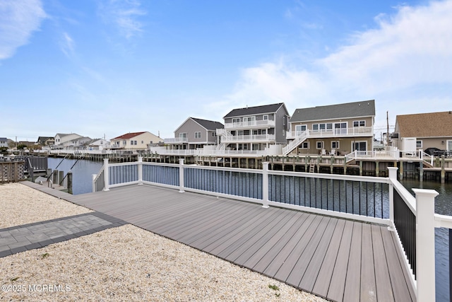56 Gregg Dr, Beach Haven West, NJ 08050 - dock area with a residential view and a deck with water view