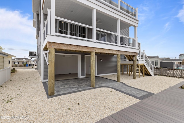 56 Gregg Dr, Beach Haven West, NJ 08050 - back of house featuring a patio, a deck, stairway, and a residential view
