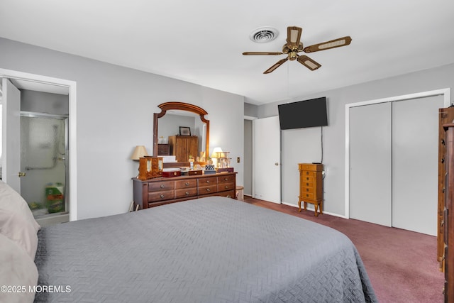 8 Tijuana Ct, Toms River, NJ 08757 - bedroom featuring carpet, ceiling fan, and ensuite bathroom