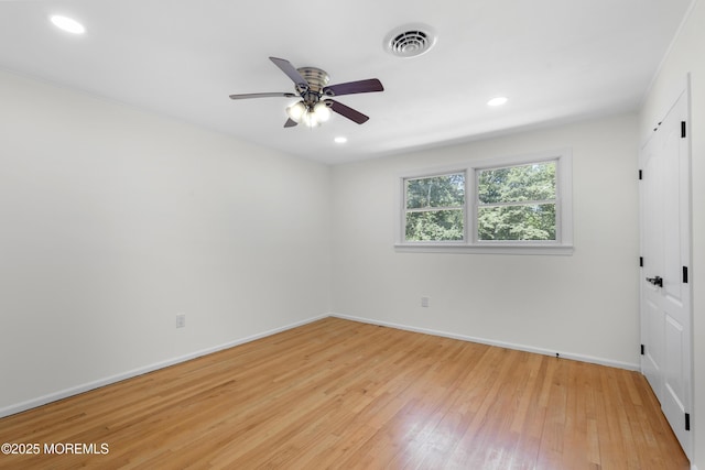 1792 Todd Rd, Toms River, NJ 08755 - unfurnished room with light wood-style floors, a ceiling fan, and recessed lighting