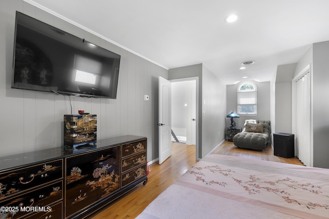 1792 Todd Rd, Toms River, NJ 08755 - bedroom with light wood finished floors, recessed lighting, and ornamental molding