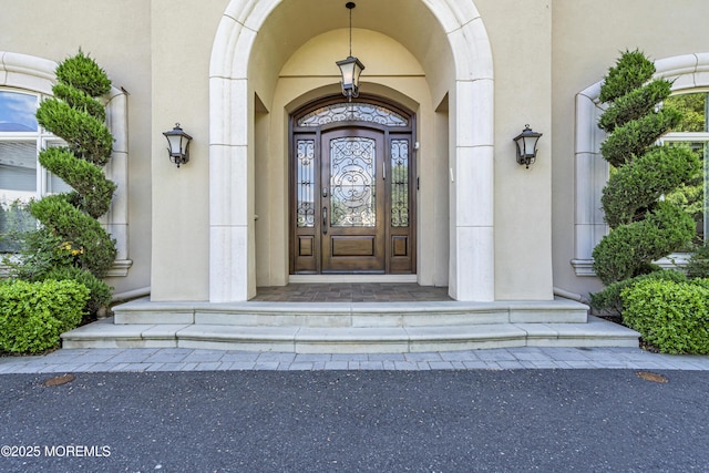 5 Champlain Ct, Lakewood, NJ 08701 - view of exterior entry with stucco siding