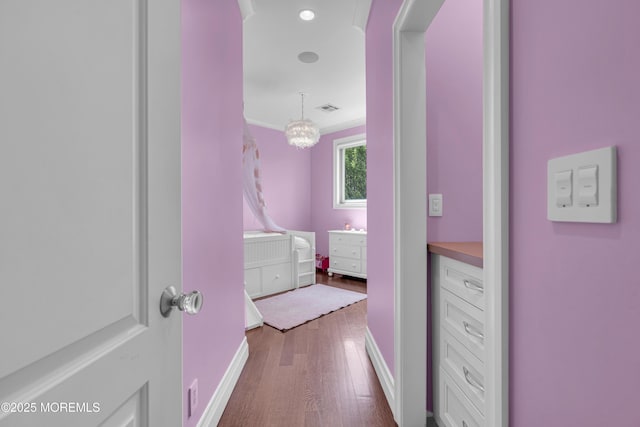 5 Champlain Ct, Lakewood, NJ 08701 - corridor featuring wood finished floors and baseboards