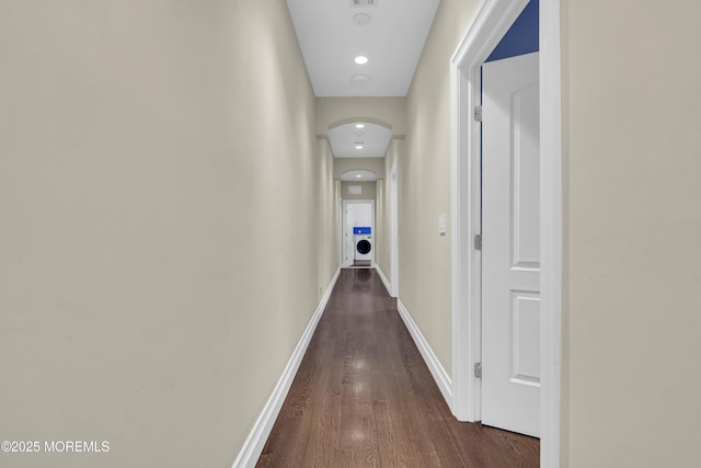 5 Champlain Ct, Lakewood, NJ 08701 - hall featuring dark wood-style flooring and recessed lighting