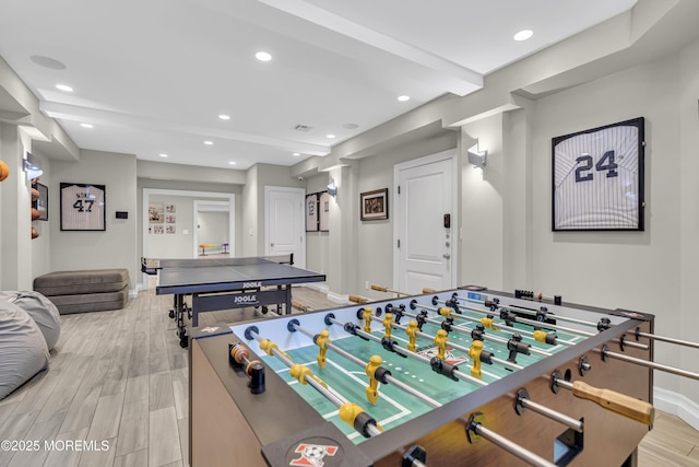 5 Champlain Ct, Lakewood, NJ 08701 - recreation room featuring recessed lighting and light wood-style floors