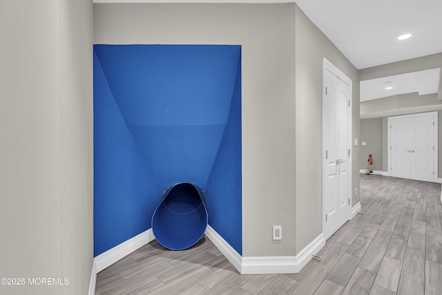 5 Champlain Ct, Lakewood, NJ 08701 - corridor with wood tiled floors and recessed lighting