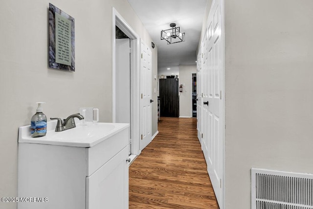 58 Hedge Dr, Lakewood, NJ 08701 - hall with wood finished floors