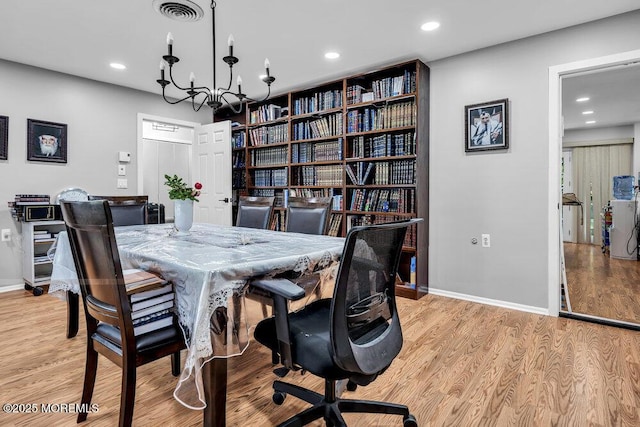 58 Hedge Dr, Lakewood, NJ 08701 - dining space with light wood-style floors, recessed lighting, and a chandelier