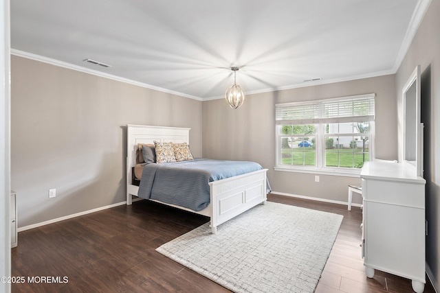 33 Honeysuckle Ln Unit 194, Red Bank, NJ 07701 - bedroom with dark wood-style flooring and crown molding