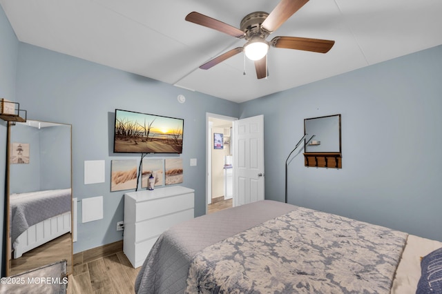 1515 Boulevard Blvd Unit 24, Seaside Heights, NJ 08751 - bedroom with light wood finished floors and a ceiling fan