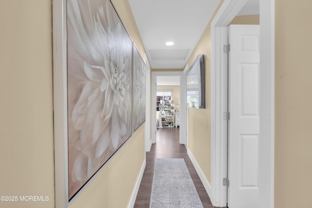 200 Ceylon Ave, Seaside Heights, NJ 08751 - hallway with dark wood-style flooring and recessed lighting