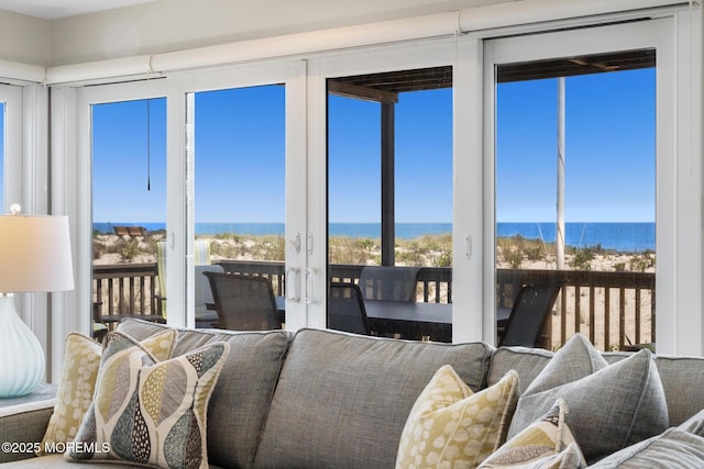 208 E 20th St, Long Beach Twp, NJ 08008 - living room featuring a water view