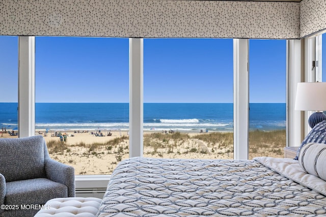 208 E 20th St, Long Beach Twp, NJ 08008 - bedroom featuring view of water and beach