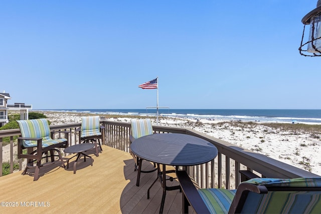 208 E 20th St, Long Beach Twp, NJ 08008 - deck with view of water and beach