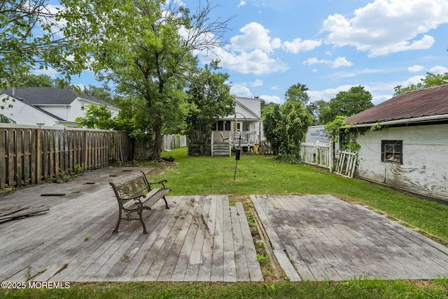 17 Wood Ave, Englishtown, NJ 07726 - wooden deck with a fenced backyard